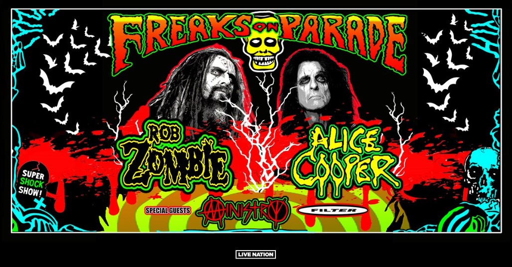 Rob Zombie and Alice Cooper Join Forces for “Freaks on Parade” 2023 Summer Tour