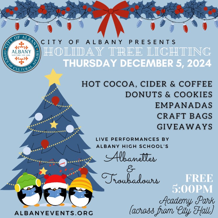 City of Albany, NY Gears Up for 2024 Holiday Tree Lighting Event